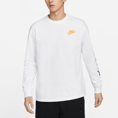 Nike 長袖 NSW 男款 黑 寬鬆 落肩 純棉 立體LOGO 休閒上衣 FD9896-100