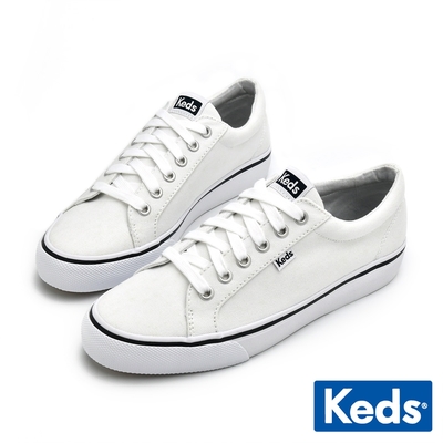 KEDS JUMP KICK 經典運動帆布休閒鞋-白-9231W123477