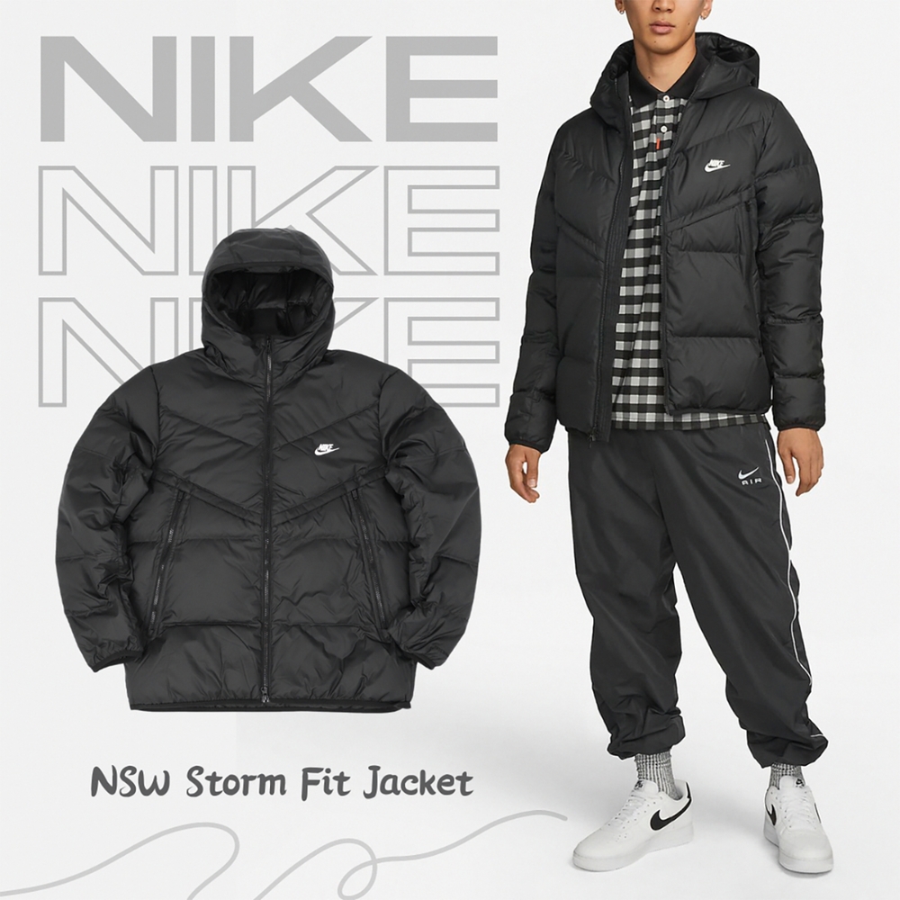 Nike 羽絨外套 NSW Storm Fit 男女款 黑 保暖 輕盈 鴨絨 DV1132-010