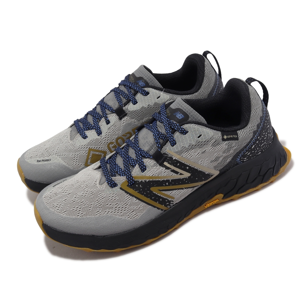 New Balance 越野跑鞋 Hierro V7 2E 寬楦 男鞋 灰 藍 防水 黃金大底 戶外 全地形 NB 紐巴倫 MTHIGQ7-2E