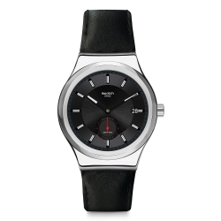 Swatch 51號星球機械錶 PETITE SECONDE BLACK 小秒針-黑色-42mm