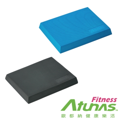 【ATUNAS歐都納FITNESS】健身塑身有氧止滑瑜珈平衡Q墊MBP20黑/翠藍