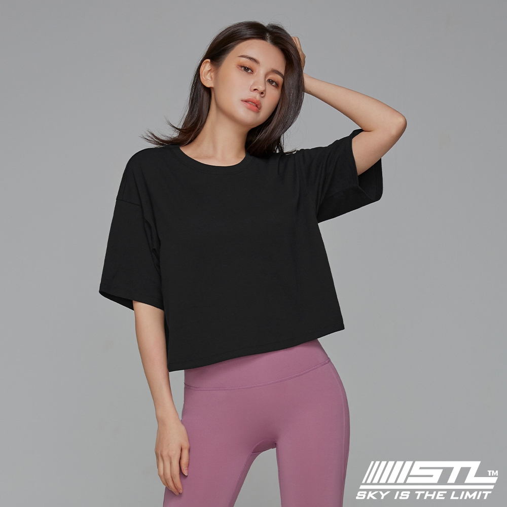 STL  yoga 韓國 (2款多色) Bio短版100%棉／SkyRound涼感T  女 短袖 運動機能 上衣 product image 1