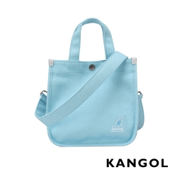 福利品 KANGOL 韓版極簡玩色-MINI帆布斜背小方包-淺藍