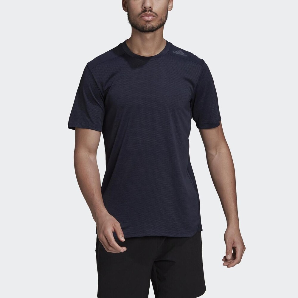 Adidas M D4t Hr Tee [HC4228] 男 短袖 上衣 T恤 運動 訓練 健身 涼感 反光 愛迪達 黑