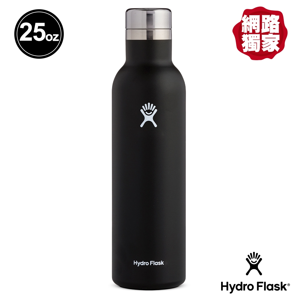Hydro Flask 25oz/749ml 標準口酒瓶 時尚黑
