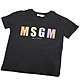 MSGM 童裝 彩色印刷字母黑色純棉短袖TEE T恤 product thumbnail 1