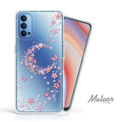 Meteor OPPO Reno4 奧地利水鑽殼 - 櫻月