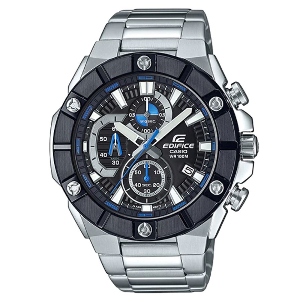 EDIFICE 粗曠六螺絲設計大錶面風格不鏽鋼腕錶-(EFR-569DB-1A)/51mm