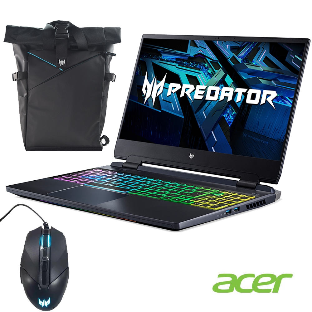 Acer 宏碁 Predator Helios PH315-55-74FV 15.6吋電競筆電(i7-12700H/16GB/512GB/RTX3070Ti/Win 11)附鼠包