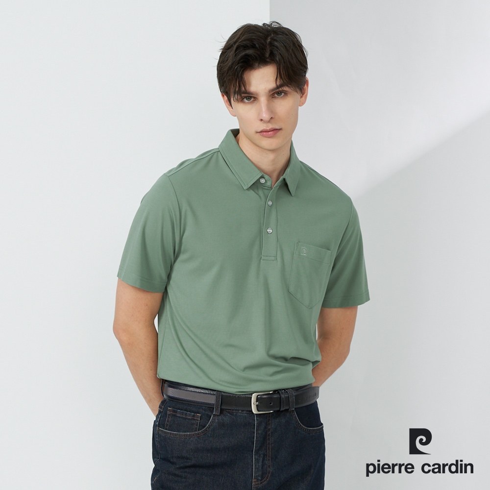 Pierre Cardin皮爾卡登 男款 彈性舒適休閒經典短袖POLO衫(多色任選) (綠色)