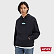 Levis 男款 寬鬆版連帽大學T / 經典黑 / 藍色橢圓美式LOGO product thumbnail 1