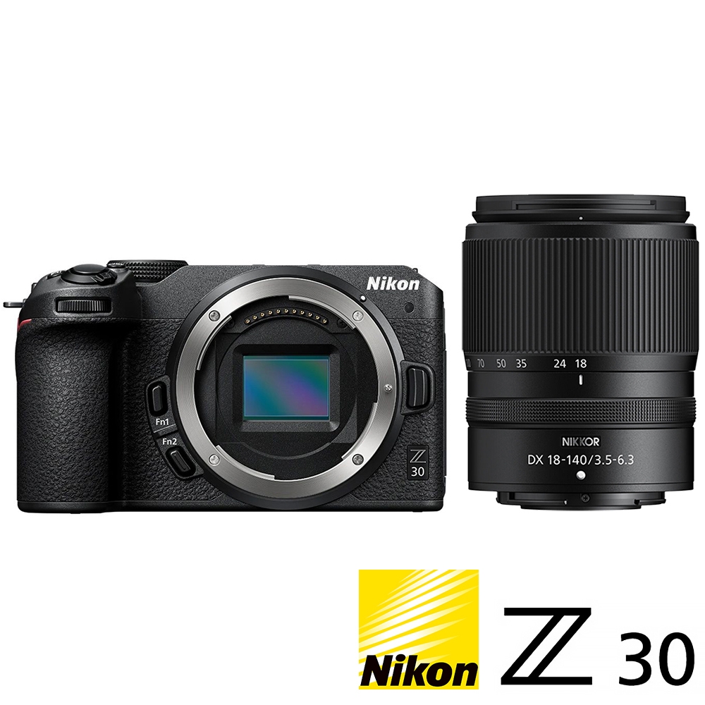 NIKON Z30 KIT 附 Z 18-140mm VR 旅遊鏡組 (公司貨) APS-C 無反微單眼相機 4K錄影 翻轉螢幕 直播 VLOG