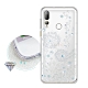 HTC Desire 19s/19+ 共用款 浪漫彩繪 水鑽空壓氣墊手機殼(風信子) product thumbnail 1