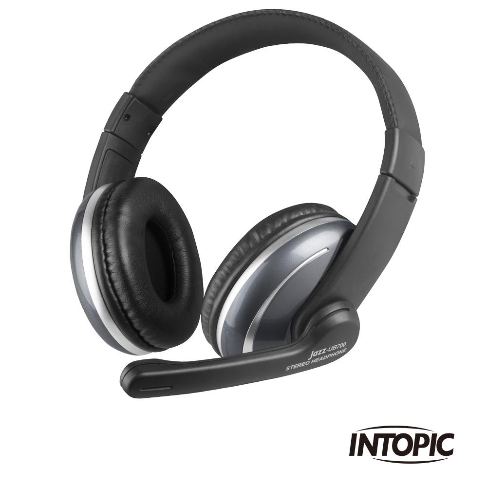 (11/9 LINE回饋5%上限300)(10/31-11/20送5%超贈點)INTOPIC 廣鼎 USB頭戴式耳機麥克風(JAZZ-UB700)