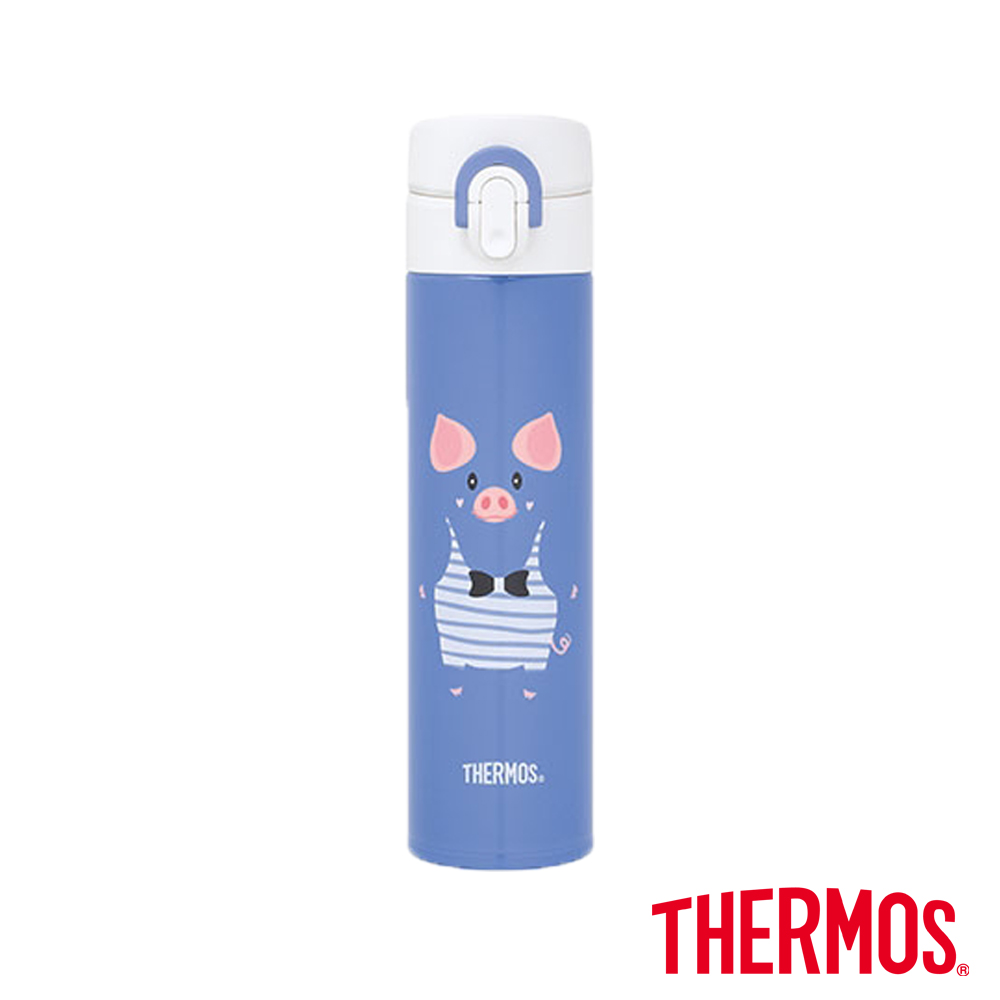 THERMOS膳魔師豬年限定彈蓋不鏽鋼真空保溫瓶0.4L product image 1