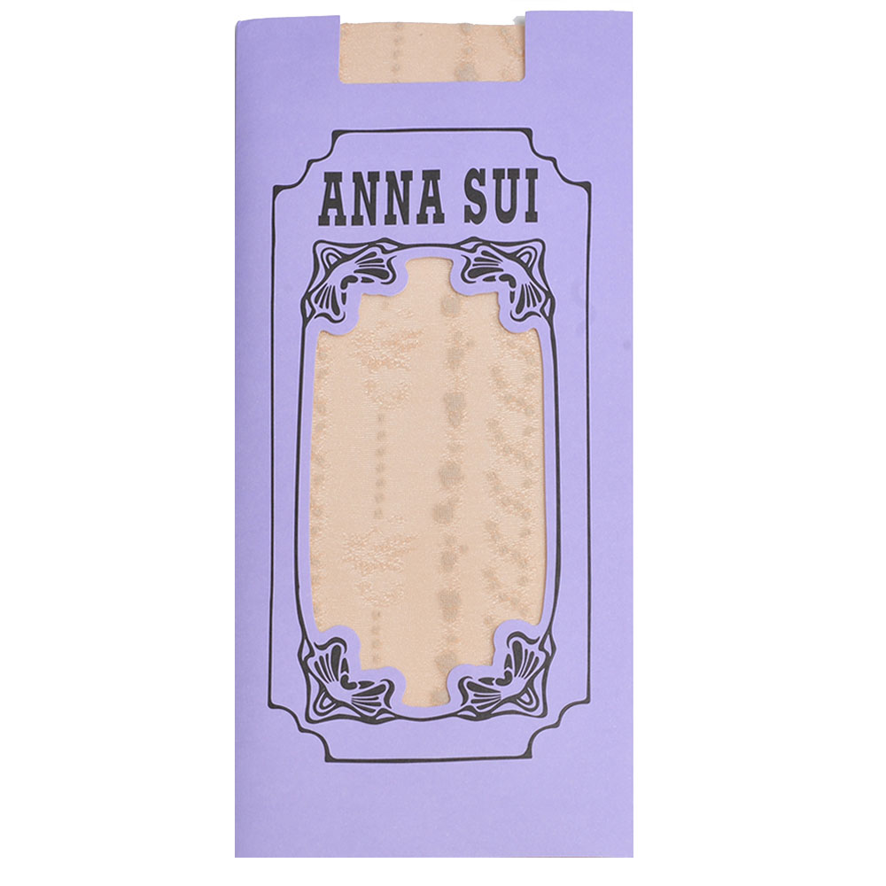 ANNA SUI 繽紛花點點圖騰花紋靜電防止加工半統襪(膚色)