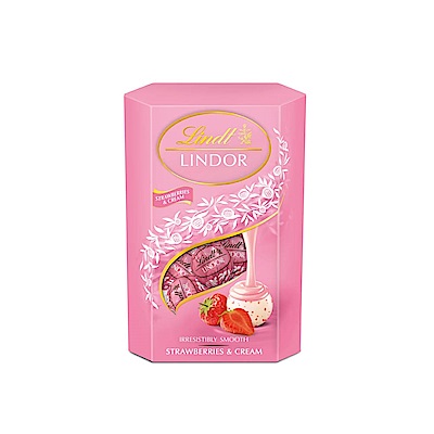 Lindt瑞士蓮 Lindor草莓口味白巧克力(200g)