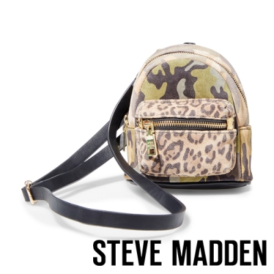 STEVE MADDEN-BTABBIE 潮流豹紋拼接迷彩母子後背包-迷彩色