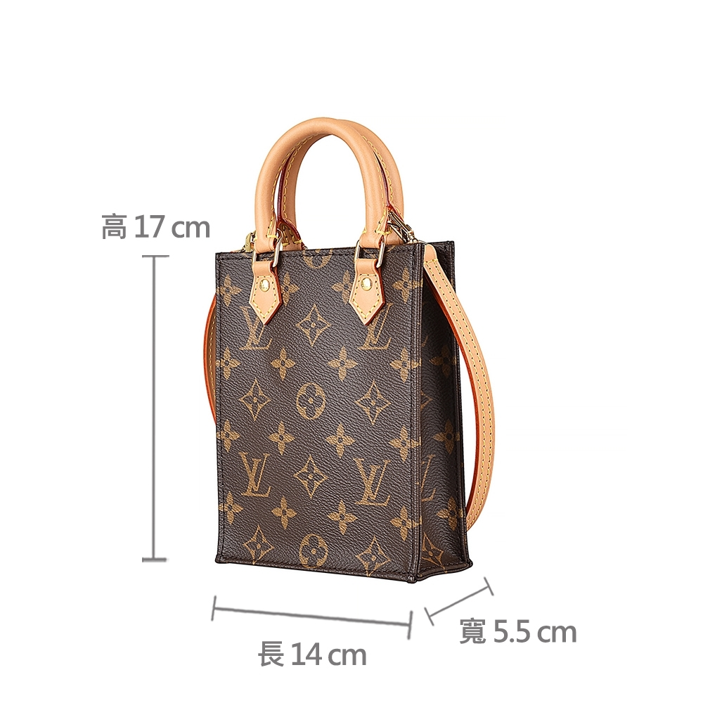 Louis Vuitton Petit Sac Plat Monogram Canvas Crossbody Bag M69442