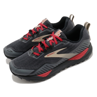 Brooks 慢跑鞋 Cascadia 15 GTX 運動 男鞋  路跑 緩震 DNA科技 健身 防潑水 黑 金 1103411D075