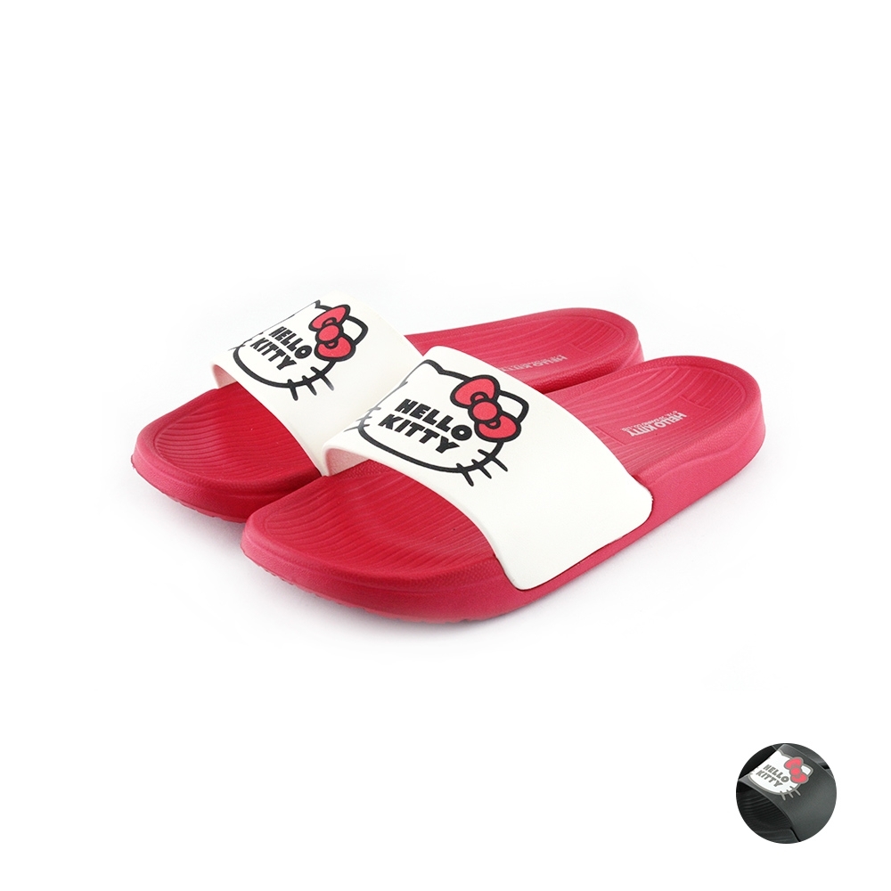 HELLO KITTY艾樂跑女鞋-防水系列輕量涼拖鞋-白紅/黑(920108)