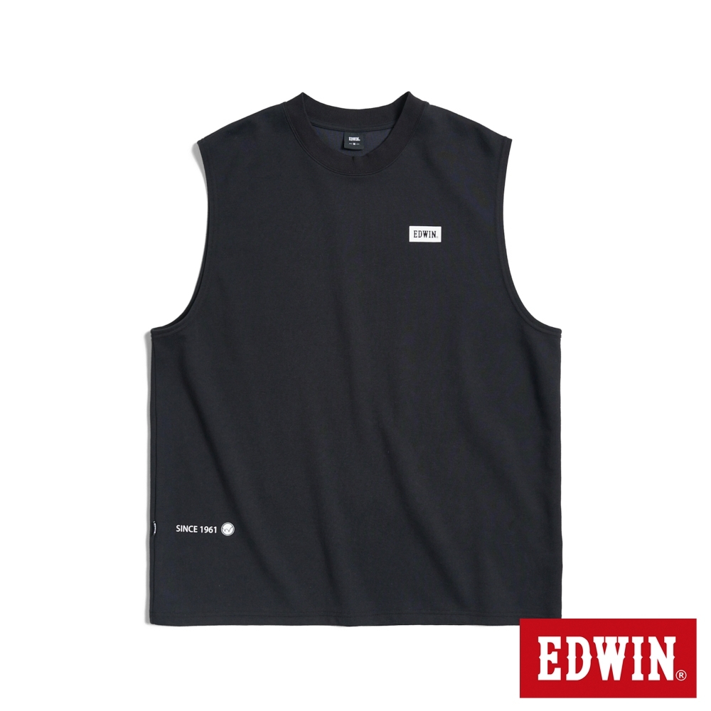 EDWIN 涼感系列 涼感吸濕排汗無袖背心-男-黑色