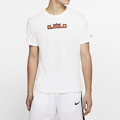 Nike As LBJ M Dry Tee Logo [CD1319-100] 男 短袖上衣 籃球 插畫撲克牌 柔軟 白