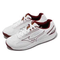 Mizuno 排球鞋 Cyclone Speed 4 男鞋 白 紅 緩震 羽桌球鞋 美津濃 V1GA2380-45