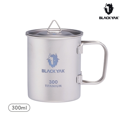 BLACKYAK TITANIUM純鈦單層折疊手把杯-300ml(碳灰)| IU代言 戶外 運動 露營 周邊配件 |BYDB1NGN01