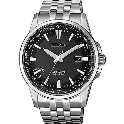 CITIZEN星辰 Eco-Drive 知識星球腕表-黑鋼-BX1001-89E