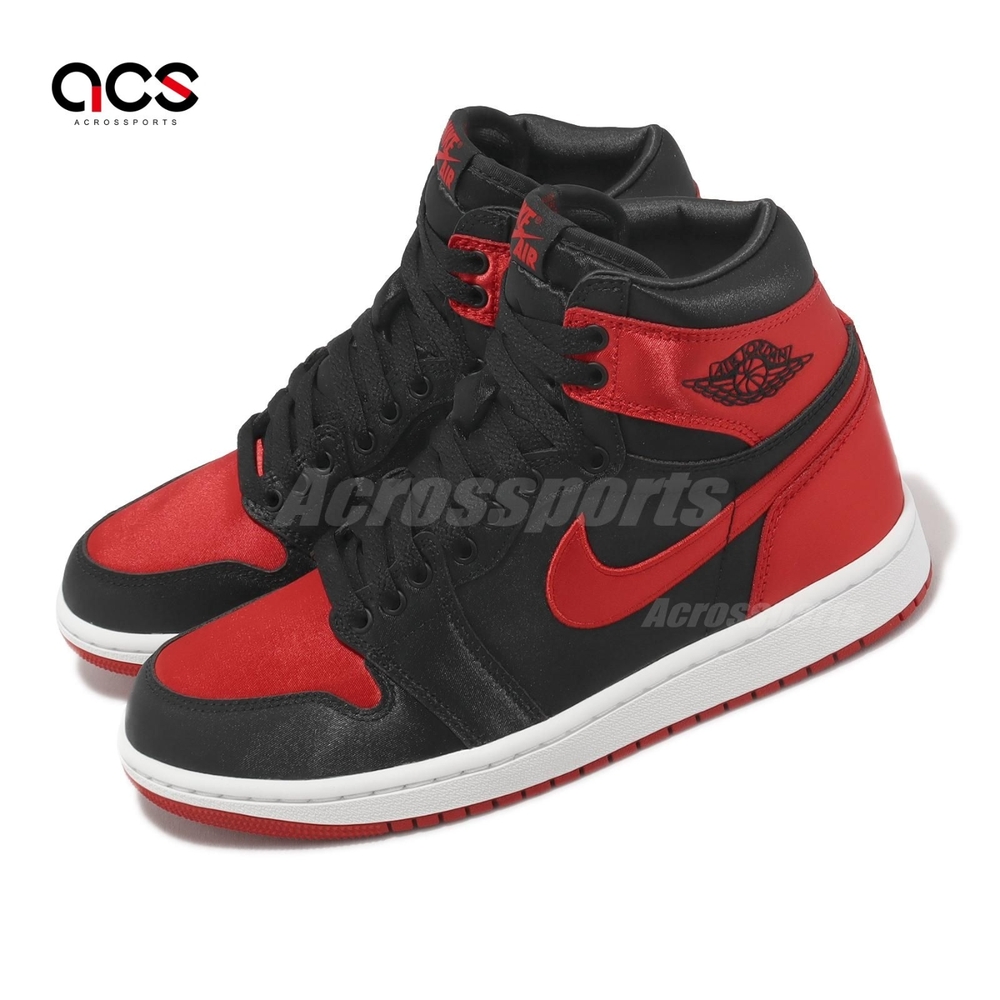 Nike Wmns Air Jordan 1 Retro High OG 女鞋男鞋黑紅AJ1 緞面FD4810