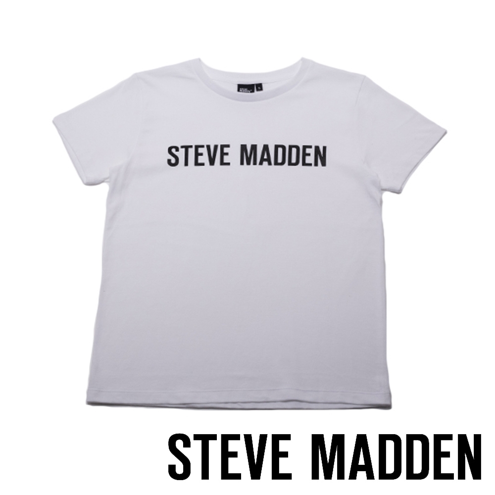 STEVE MADDEN-時尚品牌LOGO T-Shirt-白色