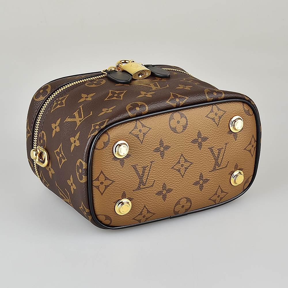 LOUIS VUITTON Monogram Reverse Vanity NVPM Hand Bag 2way M45165 LV Auth  32451A