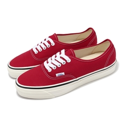 Vans 休閒鞋 Authentic Reissue 44 男鞋 女鞋 紅 白 帆布 低筒 板鞋 情侶鞋 VN000CQABOP