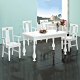 MUNA 亞諾4.6尺白色餐桌(1桌4椅) 138X80X75cm product thumbnail 1