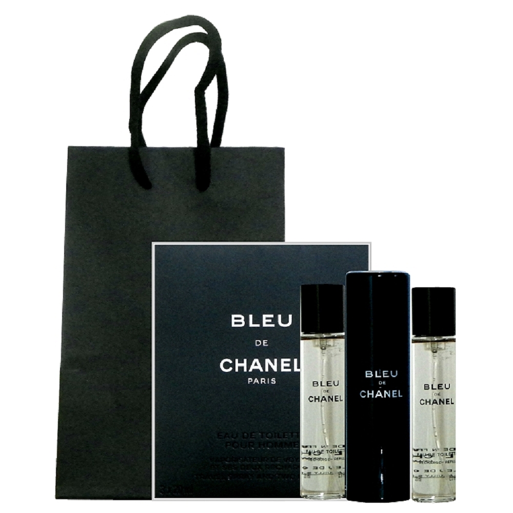 Chanel Bleu De Chanel 藍色男性淡香水3x20ml 搭贈紙袋| CHANEL