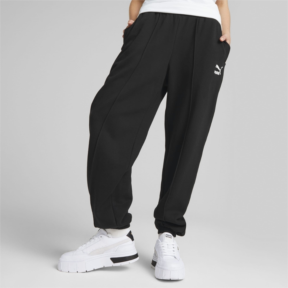 PUMA 女 運動長褲 休閒褲 縮口 透氣棉 寬鬆 Julia 吳卓源 著用款 Classic Pants 53568501