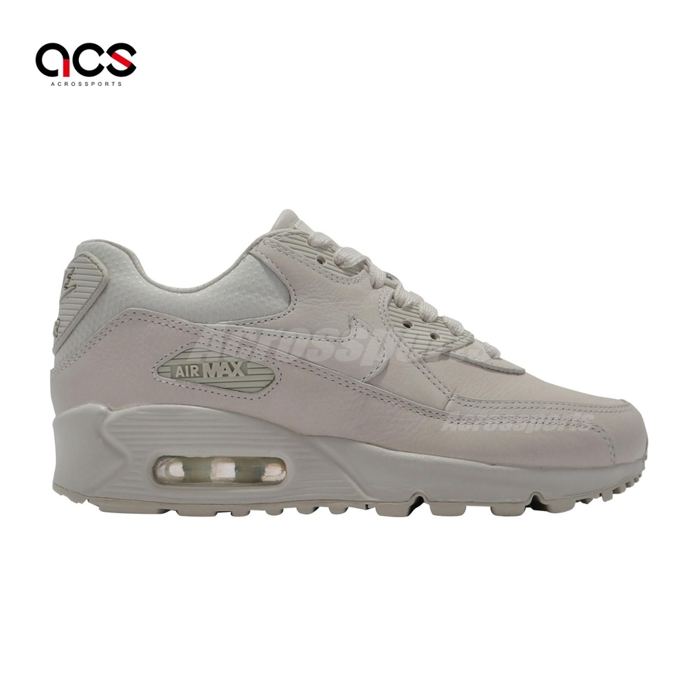 NIKE W Air Max 90 Pinnacle 女鞋休閒鞋灰白皮革經典復古灰米白