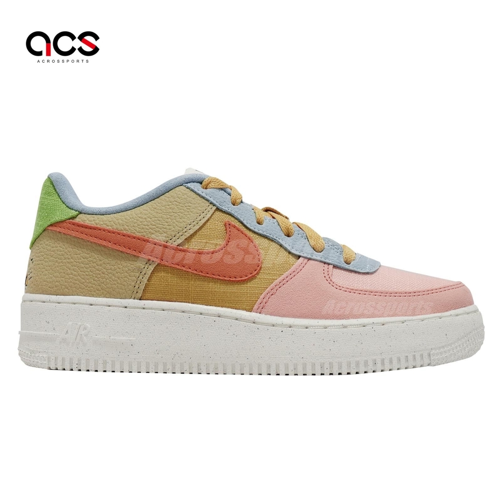 Nike 休閒鞋Air Force 1 LV8 NN GS 彩色大童女鞋手繪椰樹環保DM0984