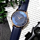 RELAX TIME 經典系列Classic 簡約腕錶-玫瑰金x藍 42mm / RT-88-3M product thumbnail 1
