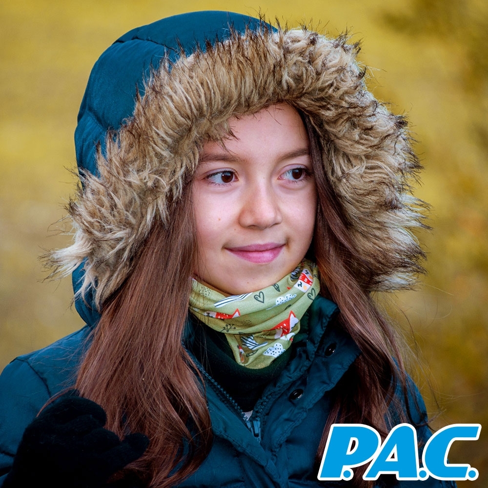 【PAC德國】兒童FLEECE刷毛保暖頭巾PAC8875335狐狸/吸濕排汗/透氣快乾/運動/健行/單車/路跑