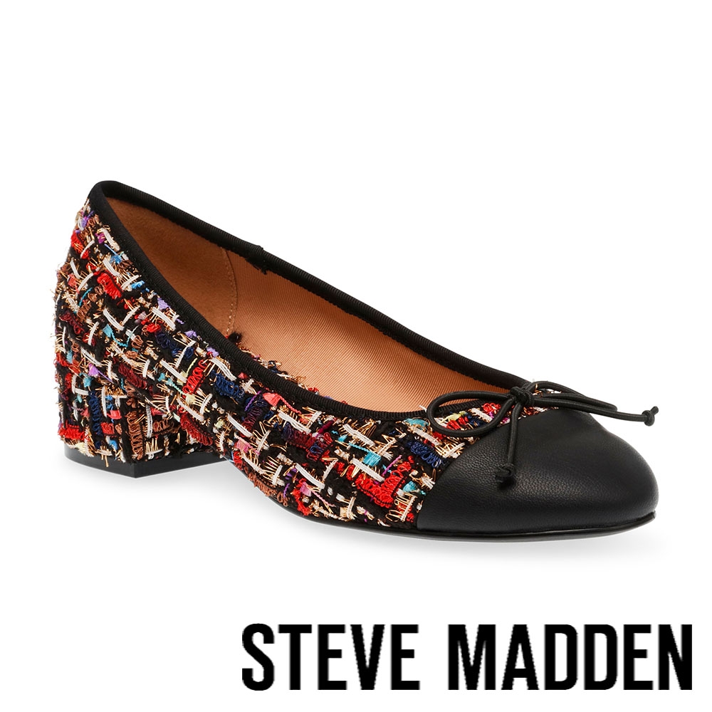 STEVE MADDEN-CHERISH-C 拼接蝴蝶結中低跟鞋-彩色