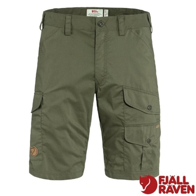 【Fjallraven 北極狐】男 Vidda Pro Lite Shorts 彈性耐磨登山健行短褲.多口袋工作褲_86892-625 月桂綠