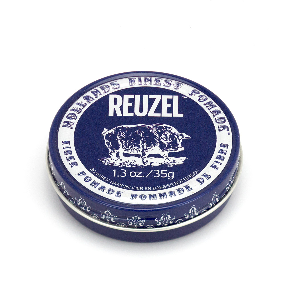 荷蘭 REUZEL豬油 深藍豬 黑豬 強力纖維級水性髮泥 1.3oz/35g 水洗式髮油