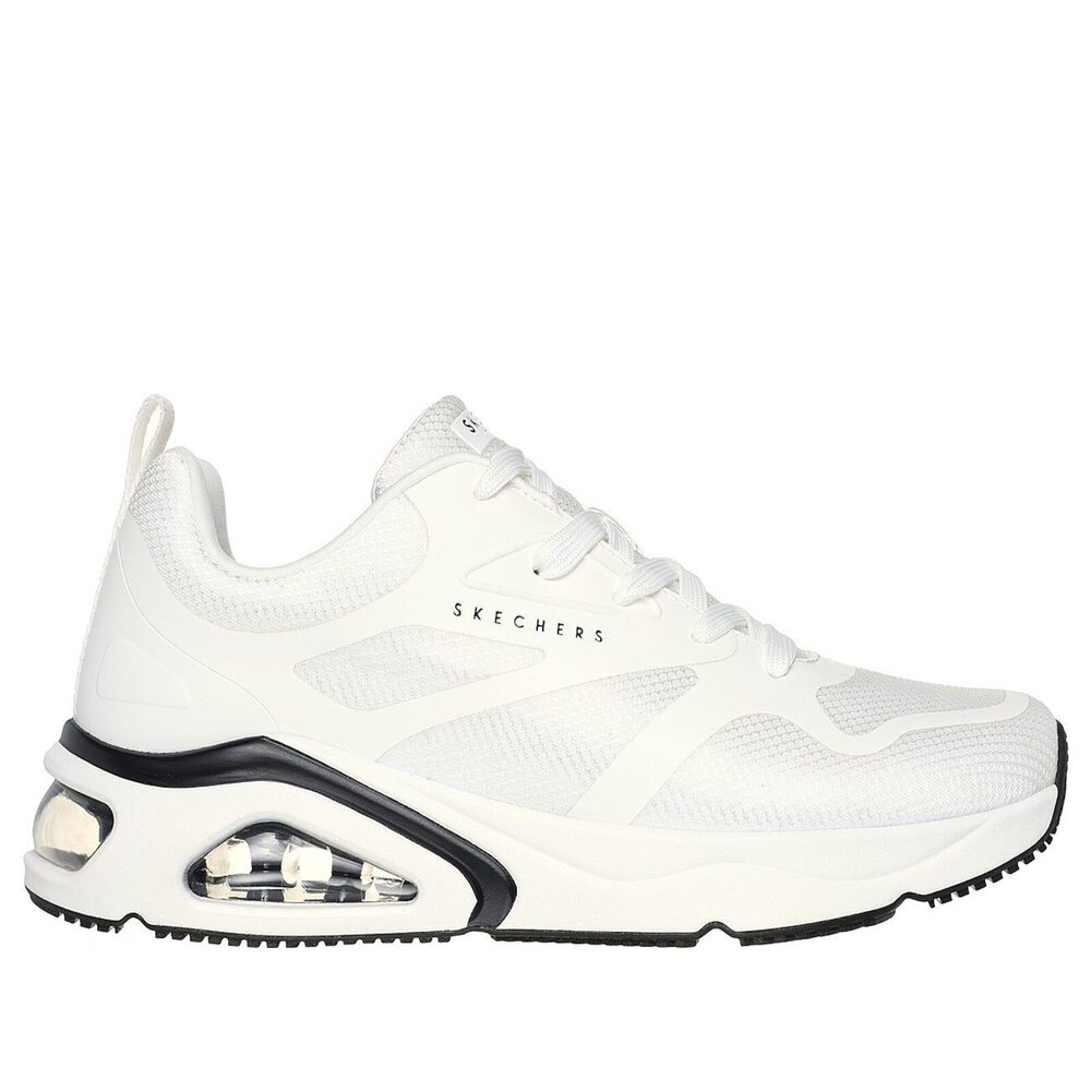 Skechers Tres-Air UNO [183070WHT] 男 休閒鞋 運動 微厚底 簡約 百搭 舒適 透氣 白