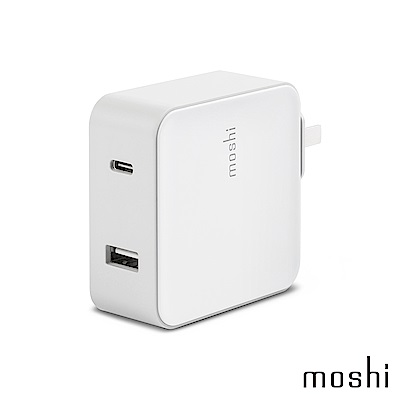 Moshi ProGeo 旅充系列 USB-C 及USB 雙端口充電器 (42W)