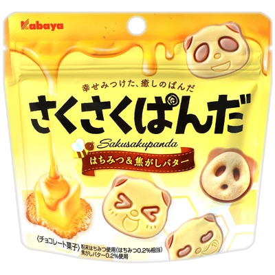 Kabaya 可愛熊貓蜂蜜奶油風味餅乾 43g