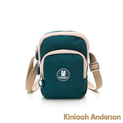 【Kinloch Anderson】迷霧森林 多功能夾層小款側背包-藍綠色