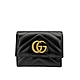 Gucci Marmont Matelasse 絎縫牛皮釦式三折短夾(474802-黑) product thumbnail 1